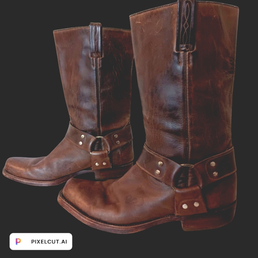 Tony Mora handmade in Spain leather moto boots size 45euro or 11.5 us